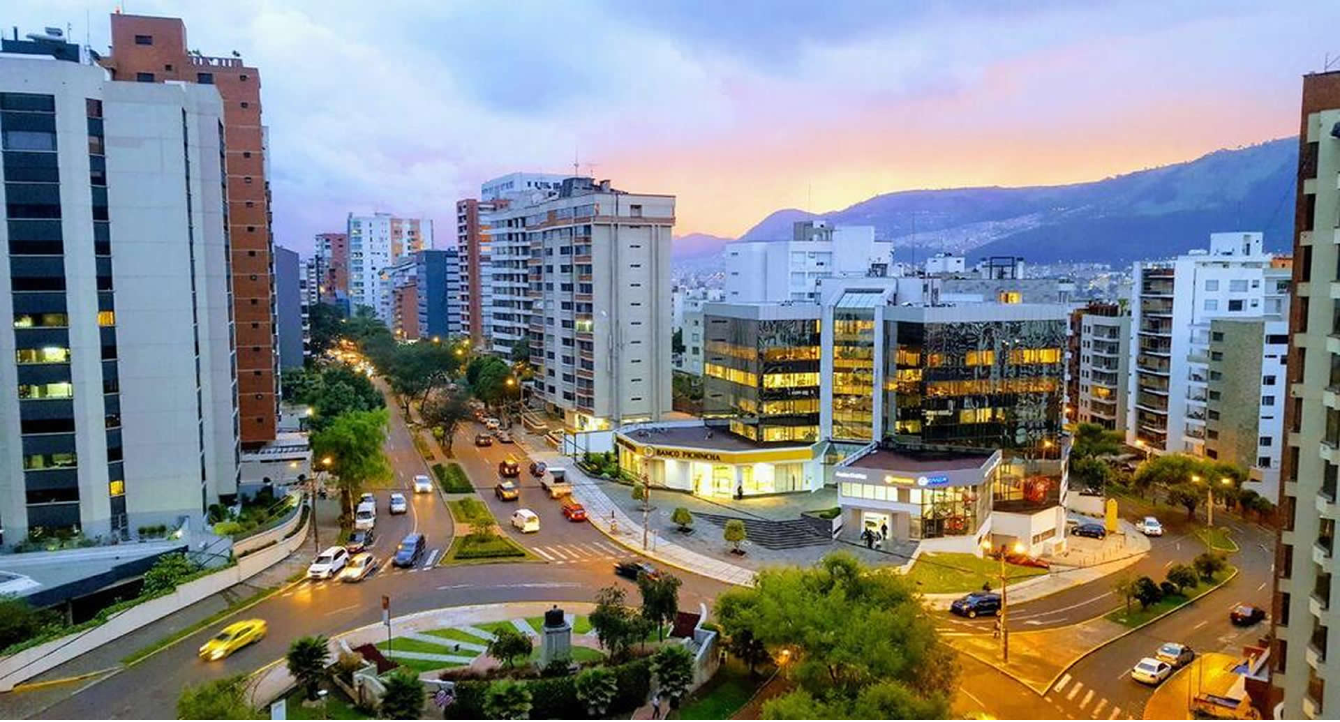 Panoramic landscape of Quito